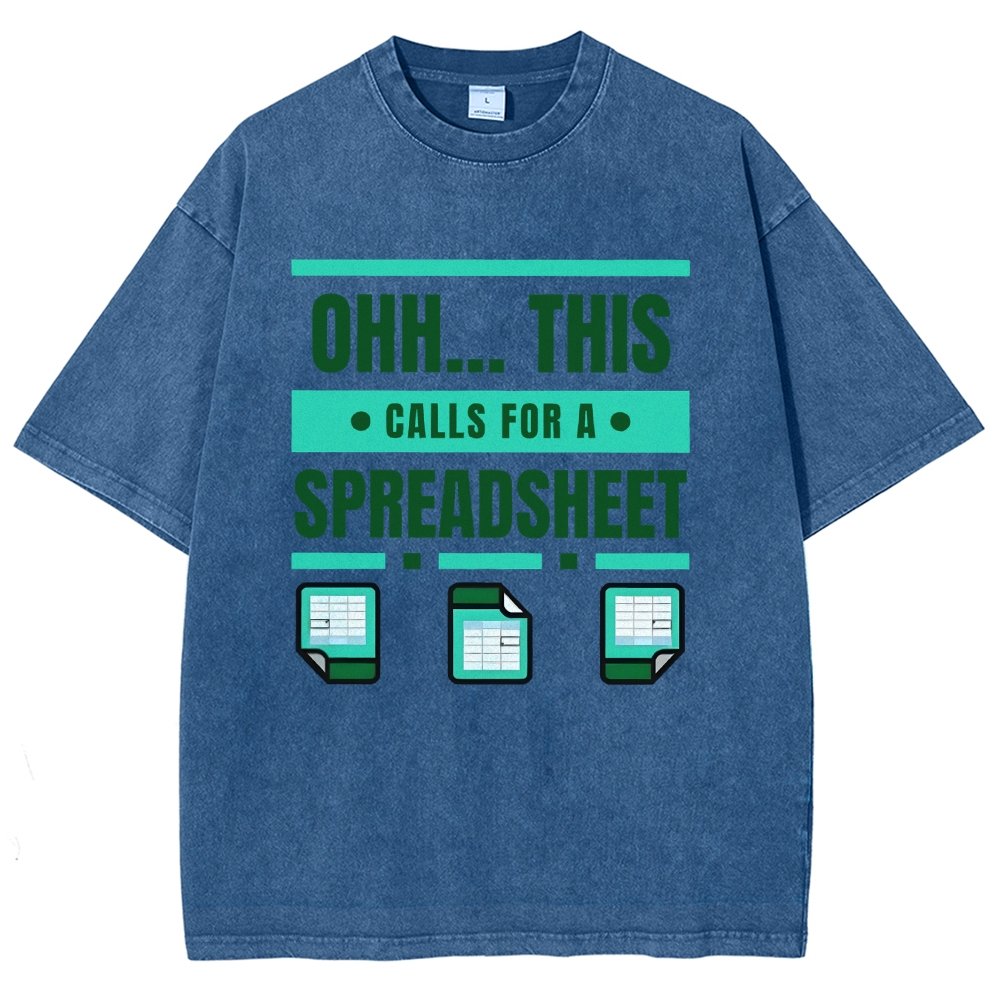 This Calls For A Spreadsheet Office Software Vintage Distressed T-shirt