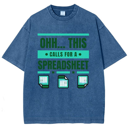 This Calls For A Spreadsheet Office Software Vintage Distressed T-shirt