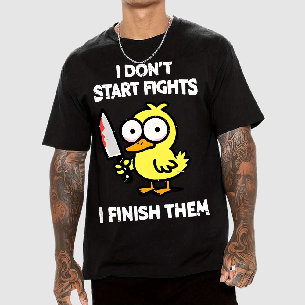 I Don't Start Fights Geek T-Shirt