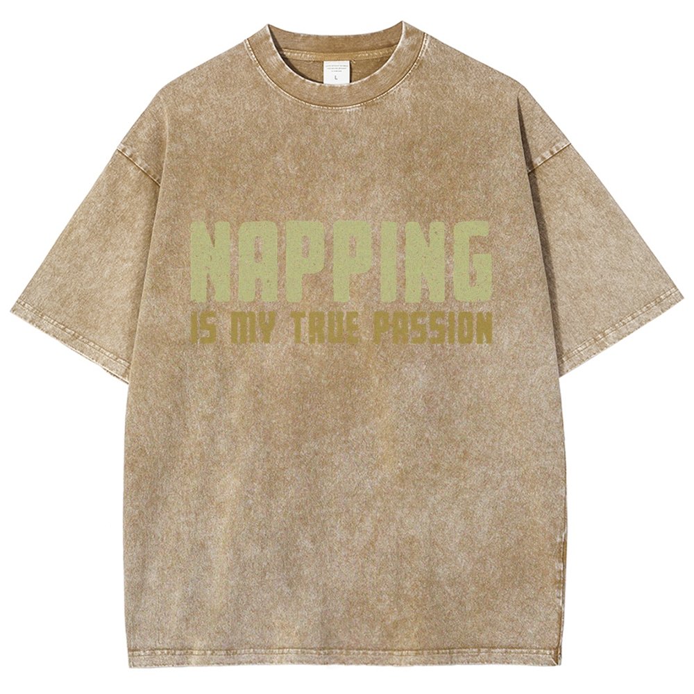 Napping is My Passion Vintage Distressed T-shirt