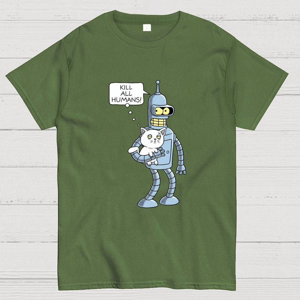 Kill All Humans! Catender Geek T-Shirt