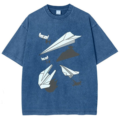 Paper Wars Vintage Distressed T-shirt 2601000782