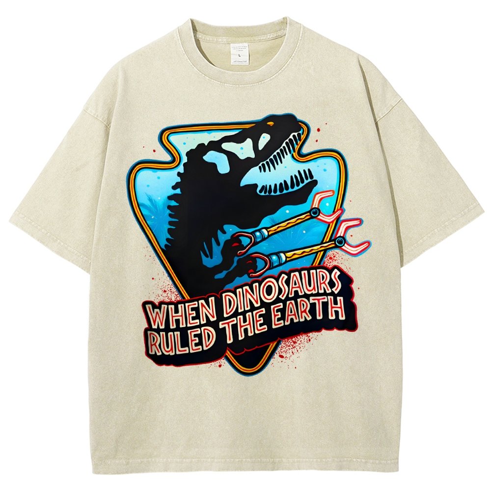 When Dinosaurs Ruled The Earth Vintage Distressed T-shirt