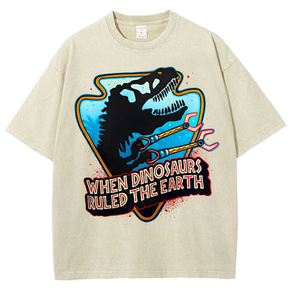 When Dinosaurs Ruled The Earth Vintage Distressed T-shirt