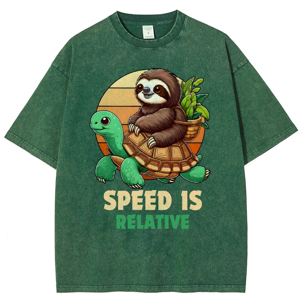 Speed Is Relative Vintage Distressed T-shirt