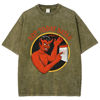 Not Today Satan Vintage Distressed T-shirt