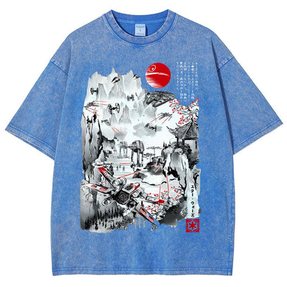 Last Battle of the Cosmic Conflict Vintage Distressed T-shirt