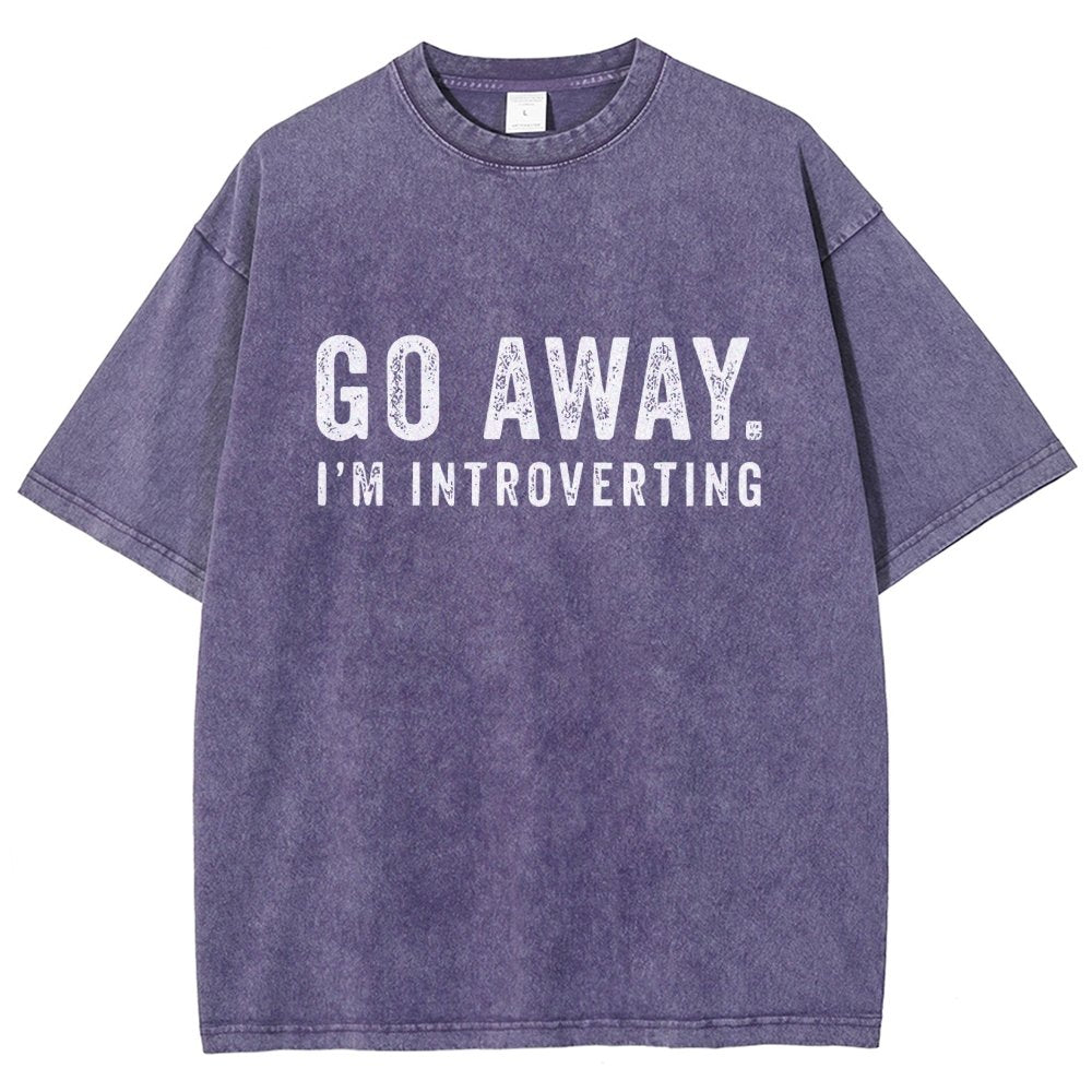 Go Away. I'm Introverting Vintage Distressed T-shirt