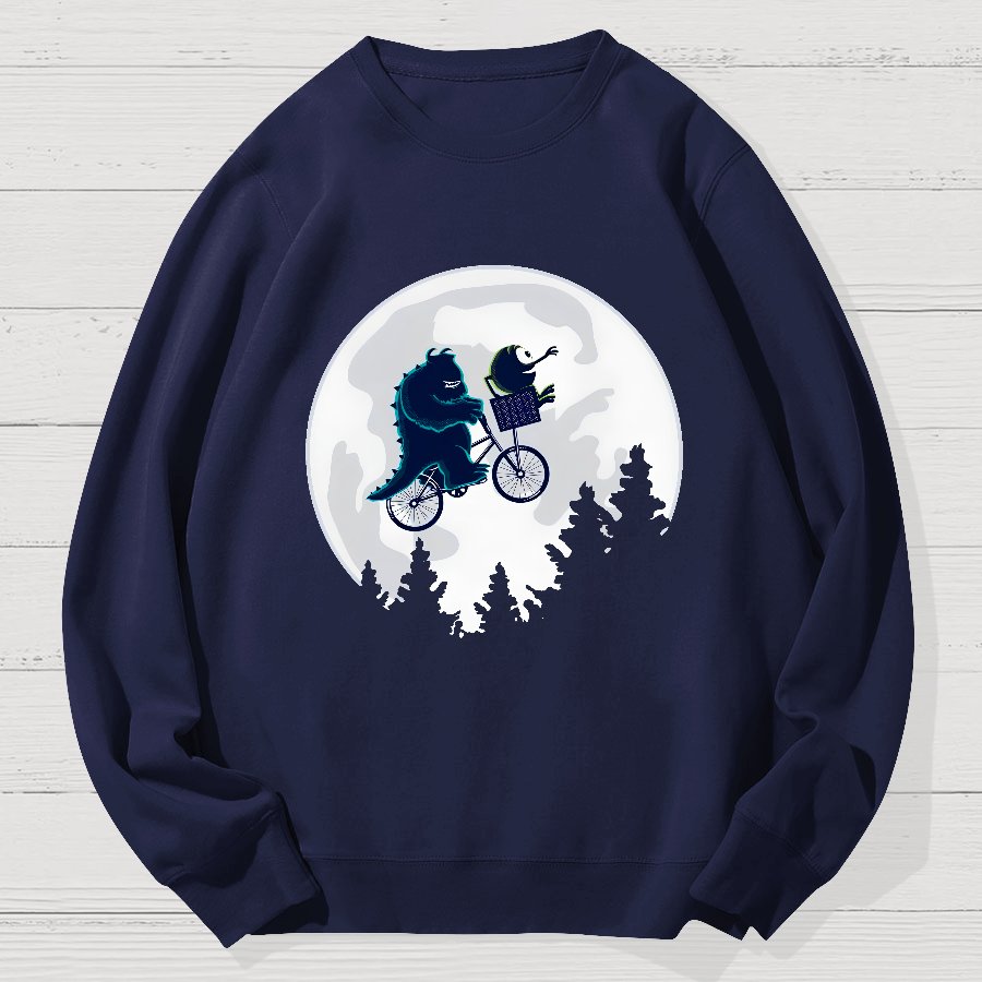Ride Across The Moon Geek Cotton Sweatshirt
