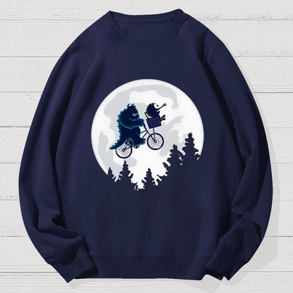 Ride Across The Moon Geek Cotton Sweatshirt