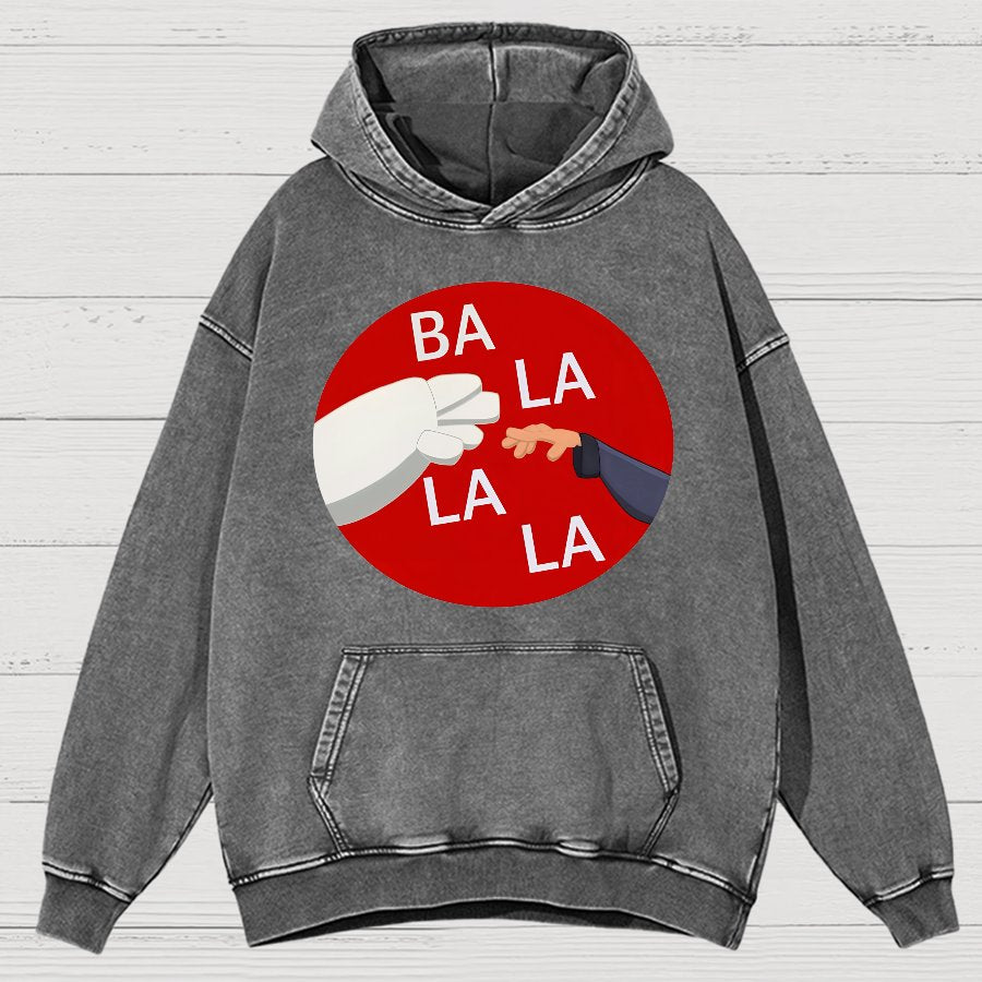 Ba La La La Funny Vintage Distressed Hoodie