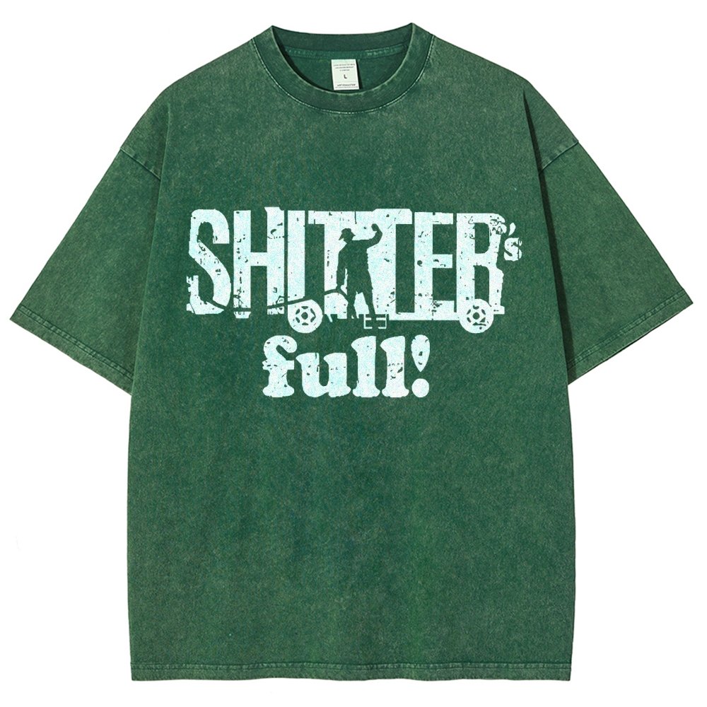 Shitter's Full! Christmas Humor Vintage Distressed T-shirt