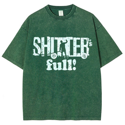 Shitter's Full! Christmas Humor Vintage Distressed T-shirt
