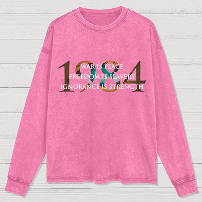 Nineteen Eighty Four Washed Long Sleeve Tee