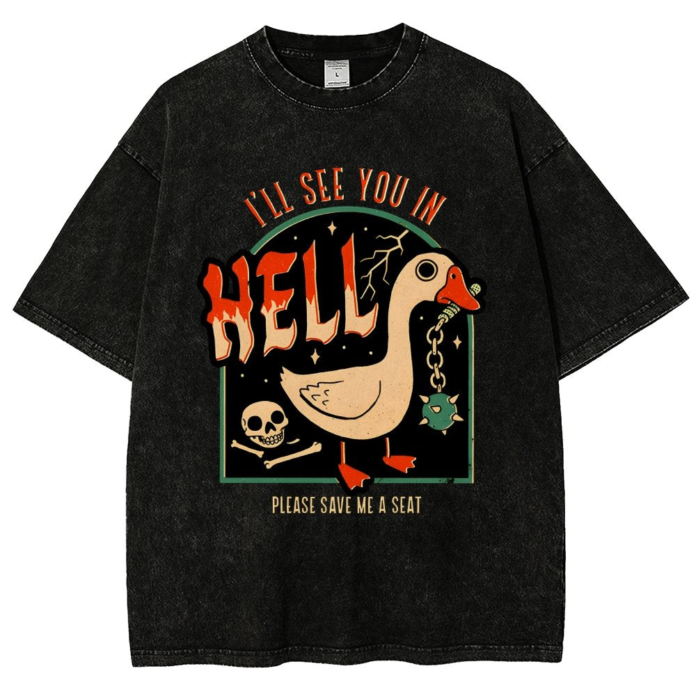 Goose Warning Vintage Distressed T-shirt