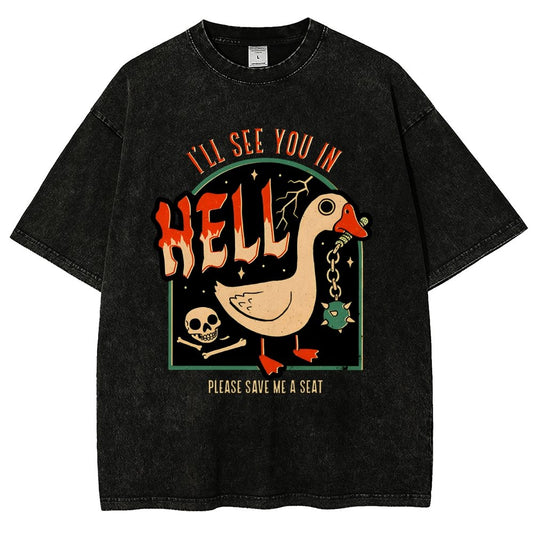 Goose Warning Vintage Distressed T-shirt