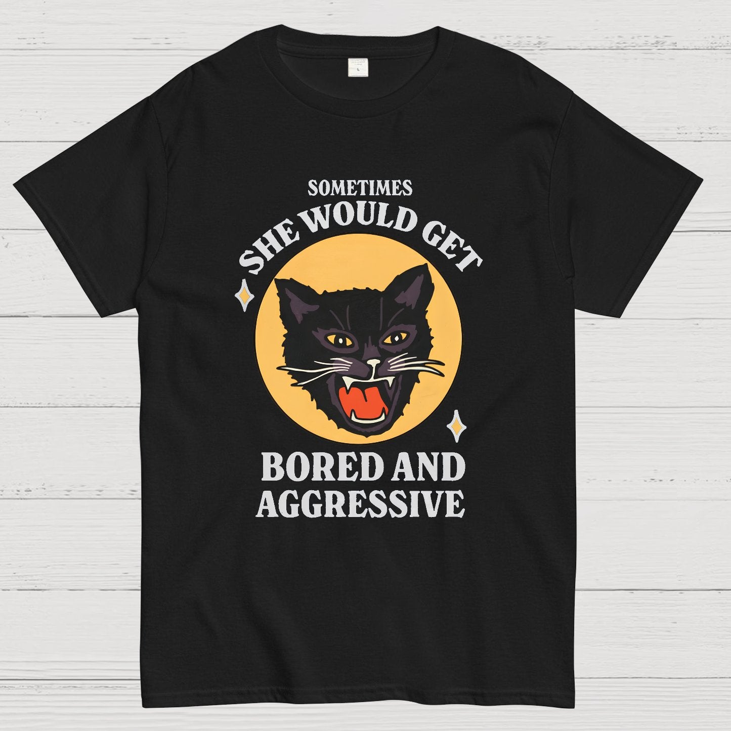 Angry Cat Funny Geek T-Shirt