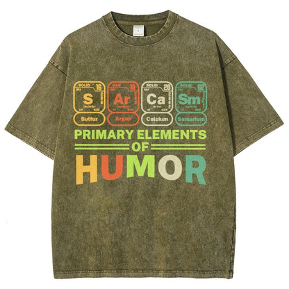 Primary Elements Of Humor Vintage Distressed T-shirt