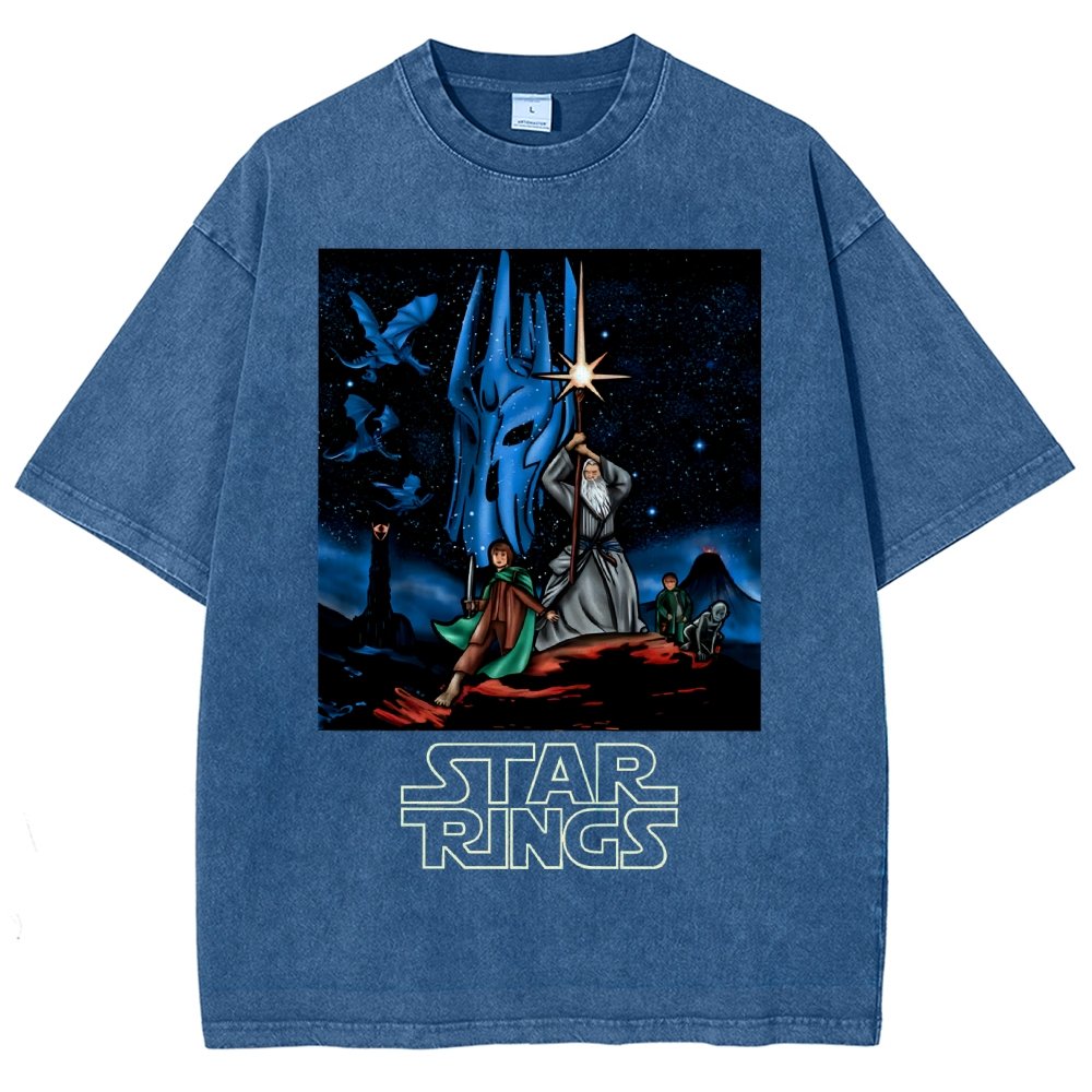 Star Rings Vintage Distressed T-shirt