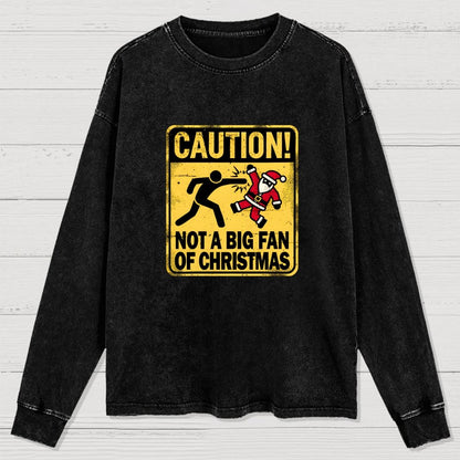 Christmas Caution Washed Long Sleeve Tee