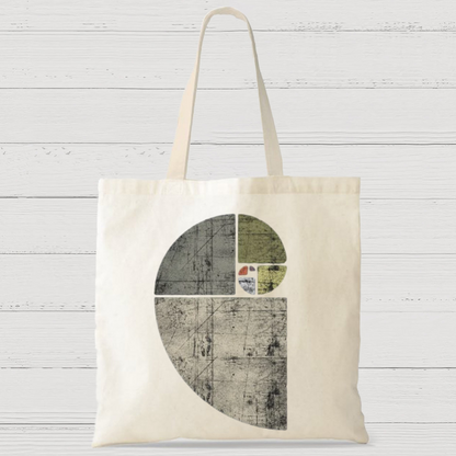 Distressed Fibonacci Spiral Casual Classic Canvas Bag