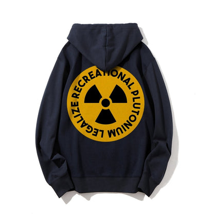 Legalize Recreational Plutonium Printed Back Unisex Cotton Hoodie