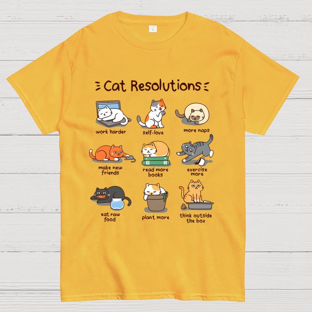 Cat Resolutions Geek T-Shirt