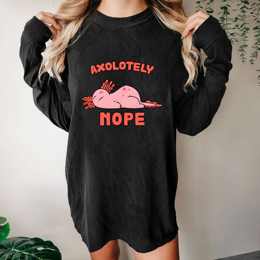 Axo Nope Washed Long Sleeve Tee