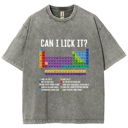 Can I Lick It Chemistry Teacher Science Day Vintage Distressed T-shirt