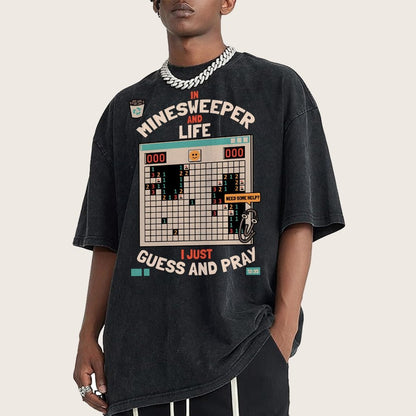 The Minesweeper Philosophy Vintage Distressed T-shirt