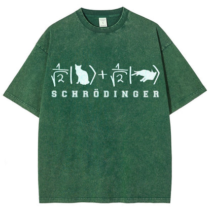 Schrödinger's Cat Vintage Distressed T-shirt