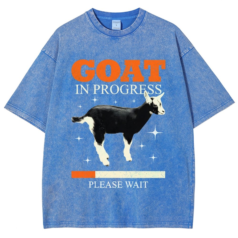 Goat In Progress Vintage Distressed T-shirt