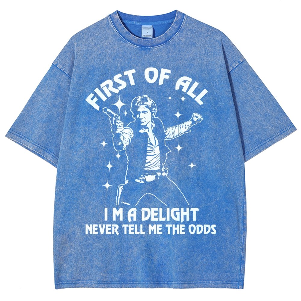 First Of All I'm A Delight Vintage Distressed T-shirt