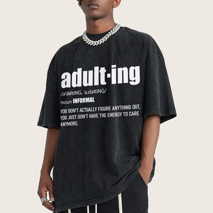 ADULT-ING Vintage Distressed T-shirt