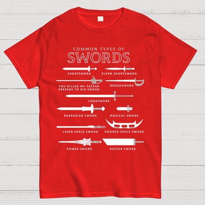 Common Types Of Swords Geek T-Shirt