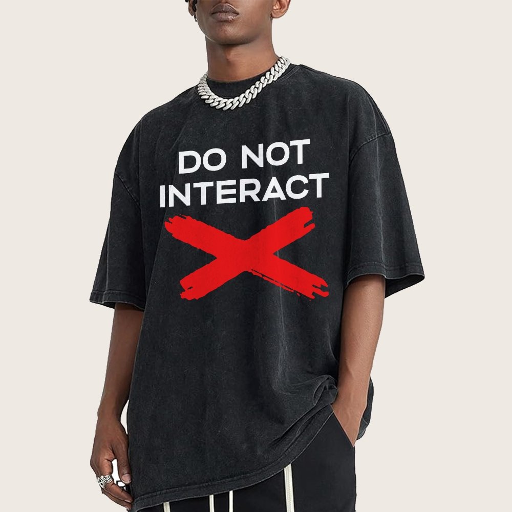 Do Not Interact Vintage Distressed T-shirt