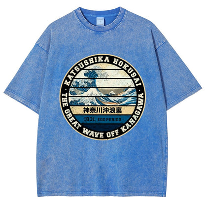 Hokusai Vintage Distressed T-shirt