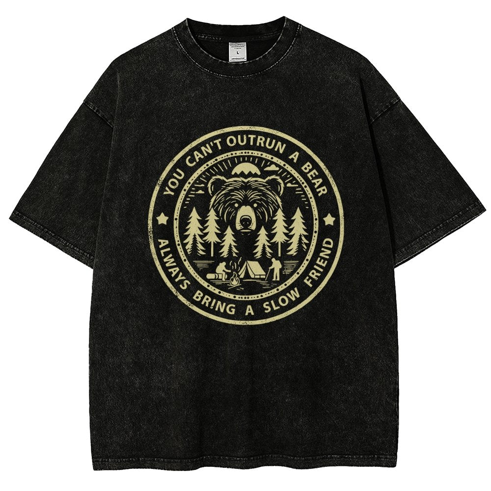You Can't Outrun A Bear Vintage Distressed T-shirt