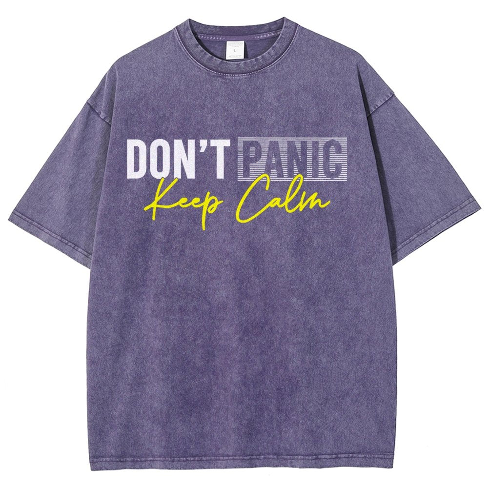 Don't panic keep calm Vintage Distressed T-shirt