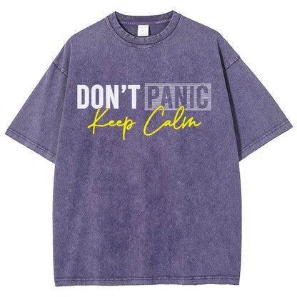 Don't panic keep calm Vintage Distressed T-shirt