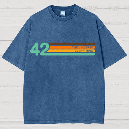 42  Life The Universe And Everything Vintage Distressed T-shirt