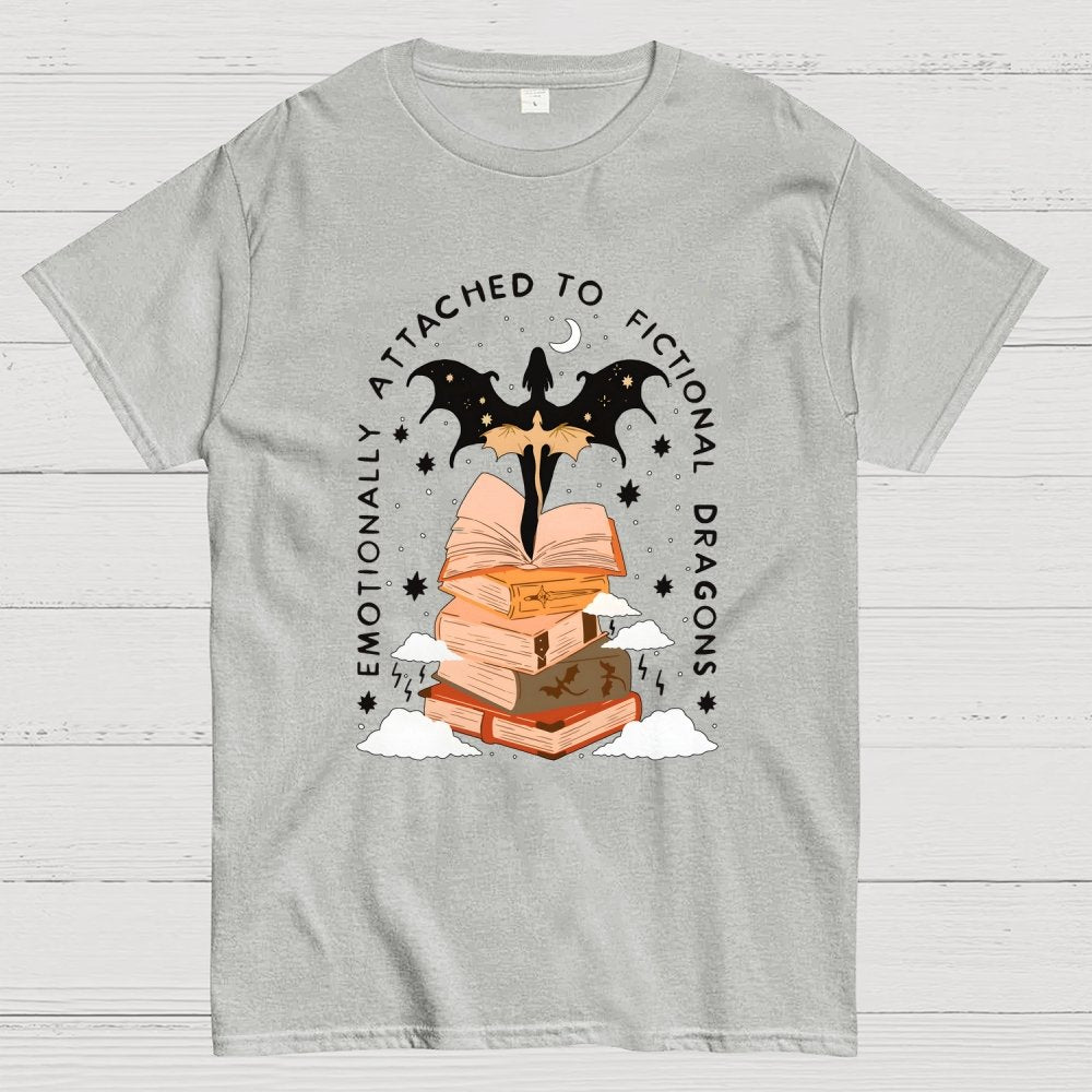 Emotionally Attached to Fictional Dragons Bookish Geek T-Shirt