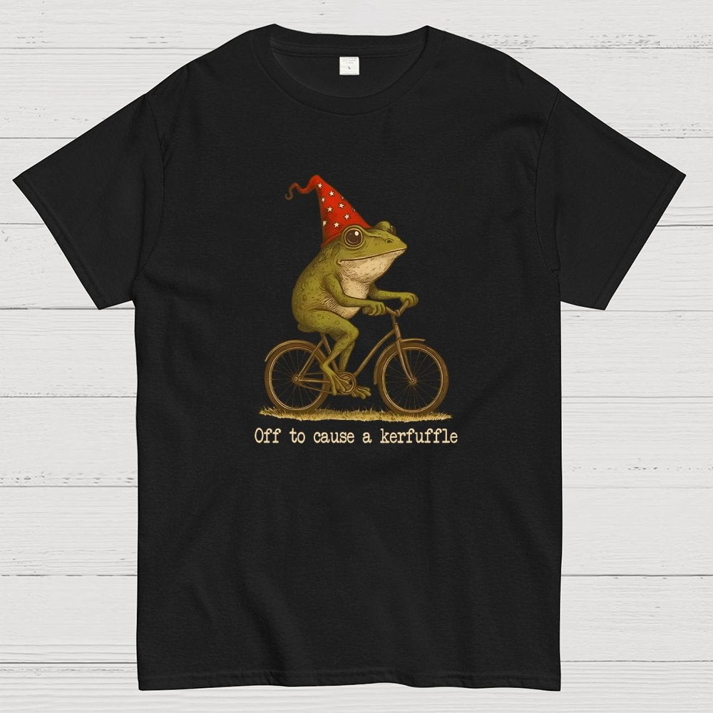 Off To Cause A Kerfuffle Frog Geek T-Shirt