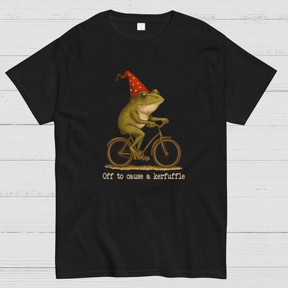 Off To Cause A Kerfuffle Frog Geek T-Shirt