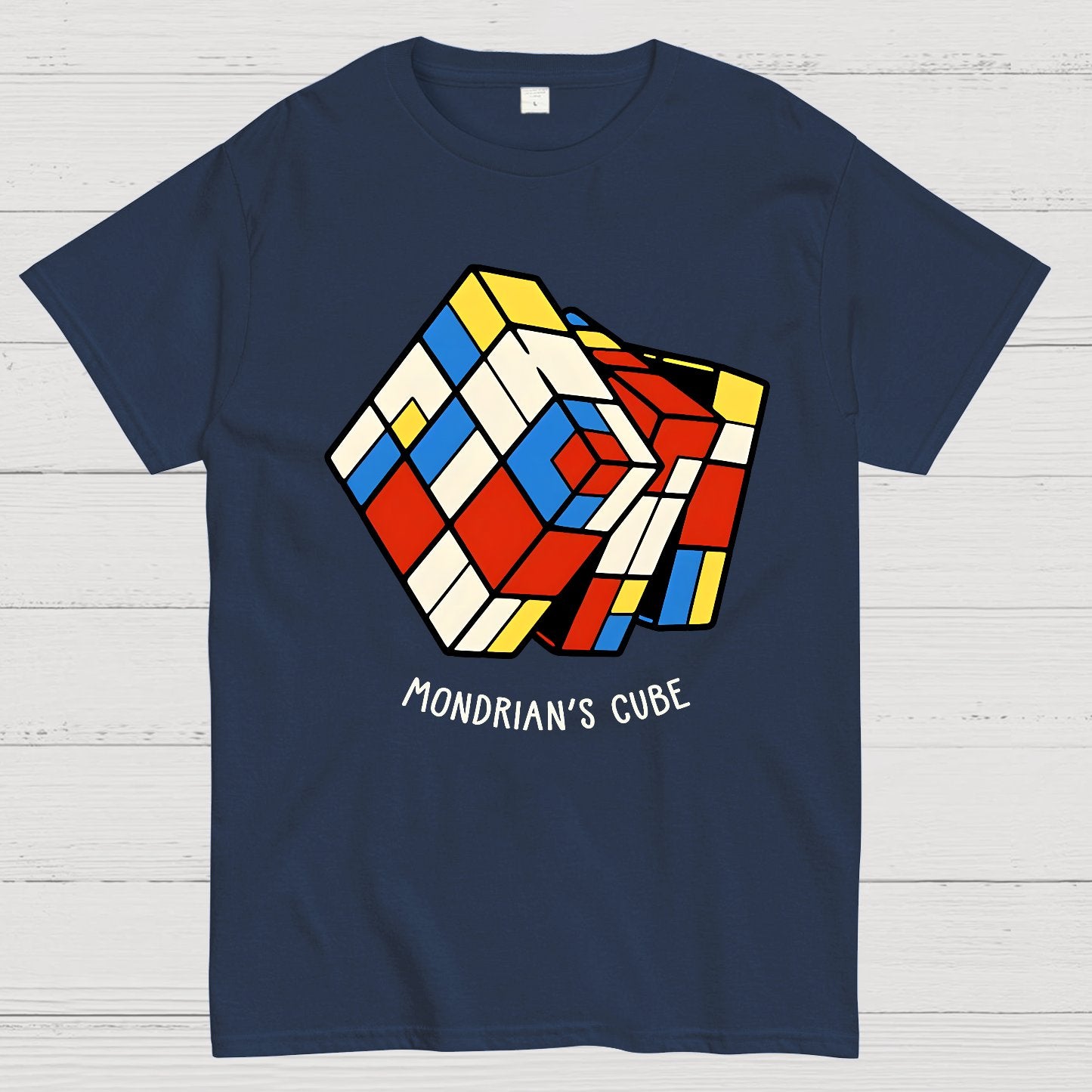 The Mondrian Rubik Cube Geek T-Shirt