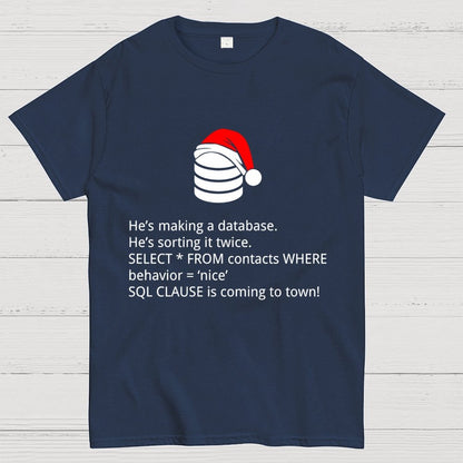 he's making a table Christmas Geek T-Shirt
