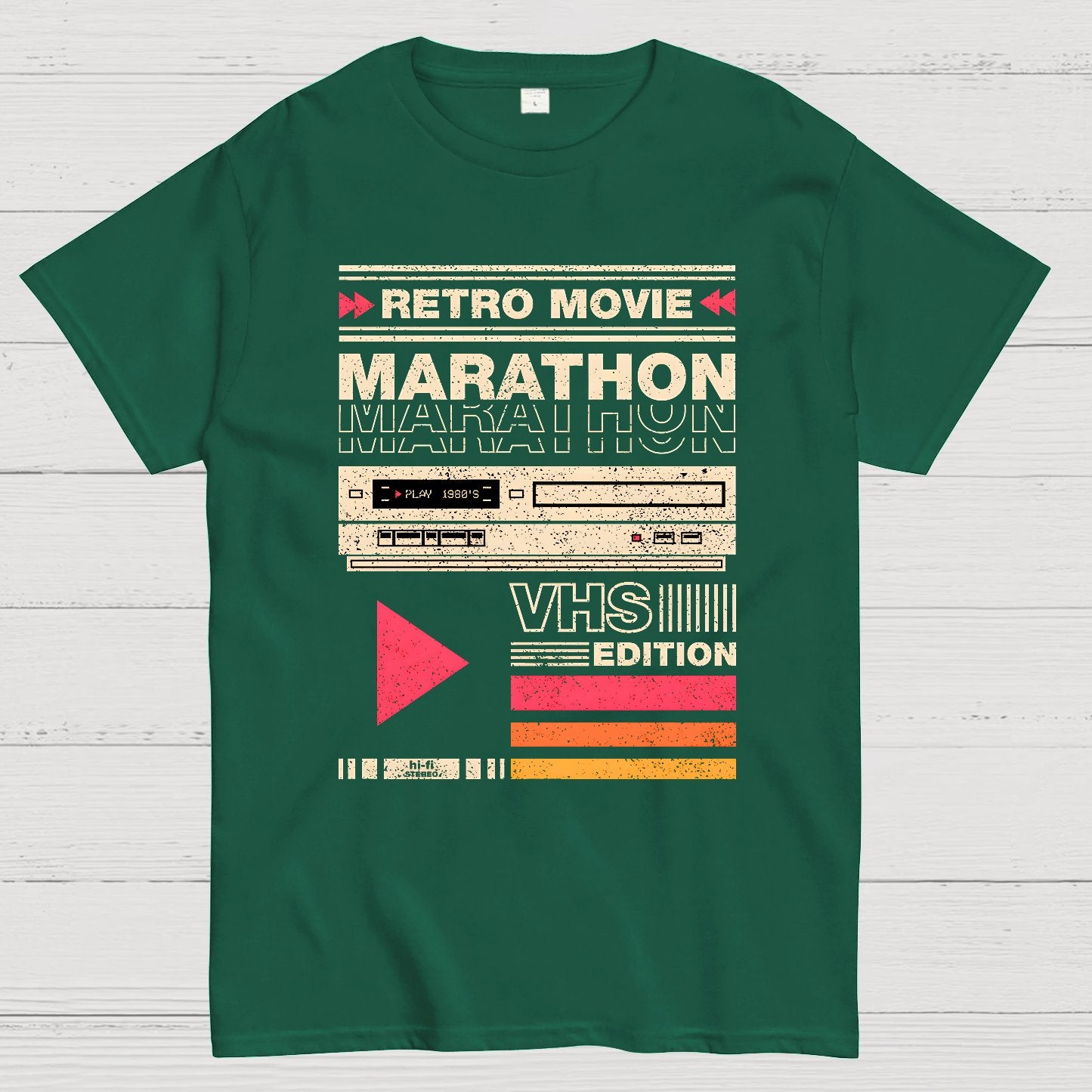 Retro Movie Marathon VHS Edition Geek T-Shirt