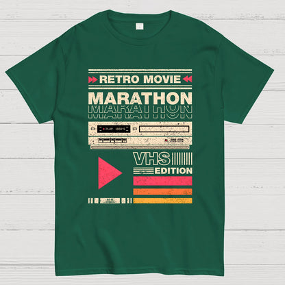 Retro Movie Marathon VHS Edition Geek T-Shirt