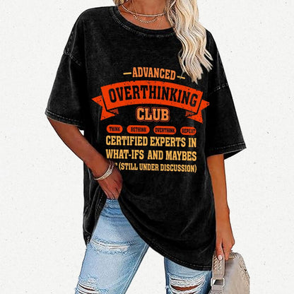 Overthinking Mode ON! Vintage Distressed T-shirt
