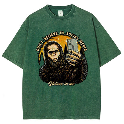 Don't Believe In Social Media Believe In Me Vintage Distressed T-shirt